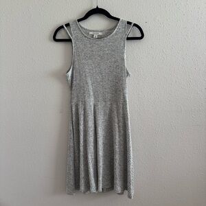 Adam Levine Gray Ribbed Sleeveless Tank Dress Size Large